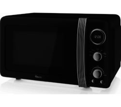 SWAN Retro Digital SM22030BN Solo Microwave - Black